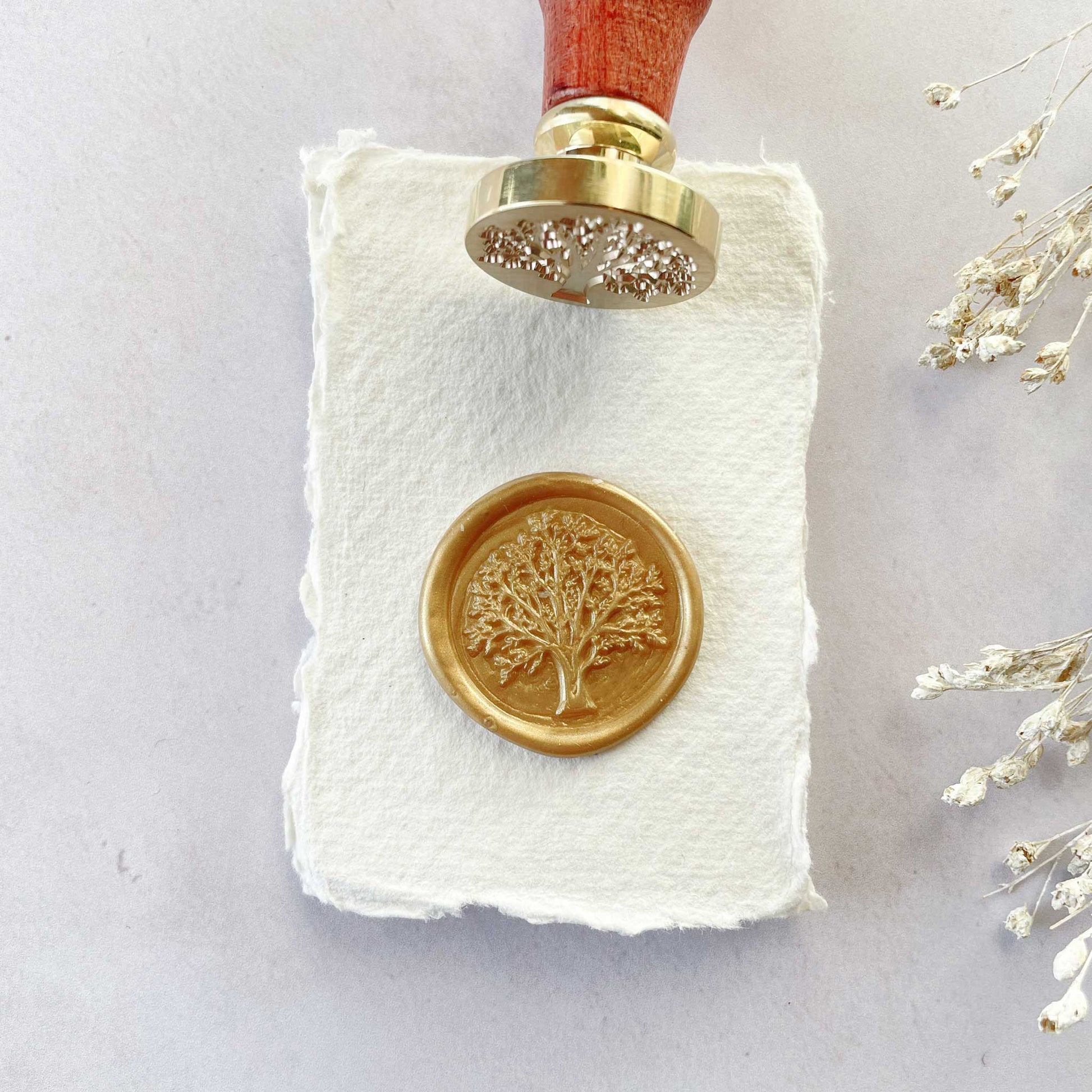 Tree of Life Wax Stamp by The Natural Paper Company.  Make tree design wax seals