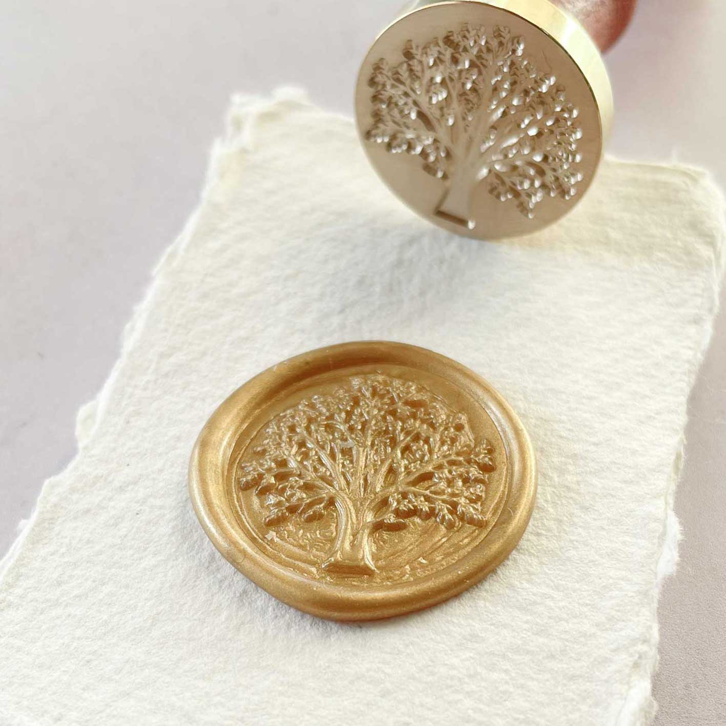 Tree of Life Sealing Wax Stamp to make nature theme wax seals.  Perfect to decorate envelopes, correspondence, stationery and more,  By The Natural Paper Company