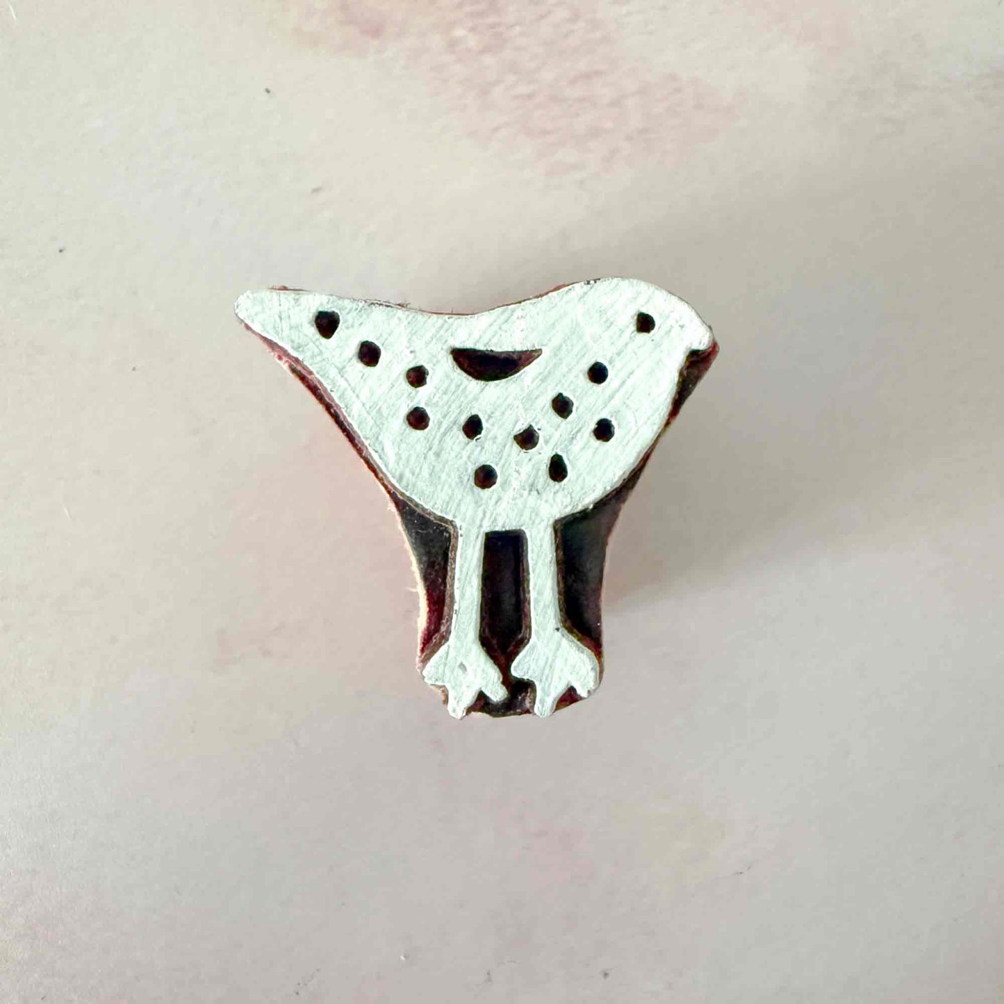 small bird pattern wooden stamp
