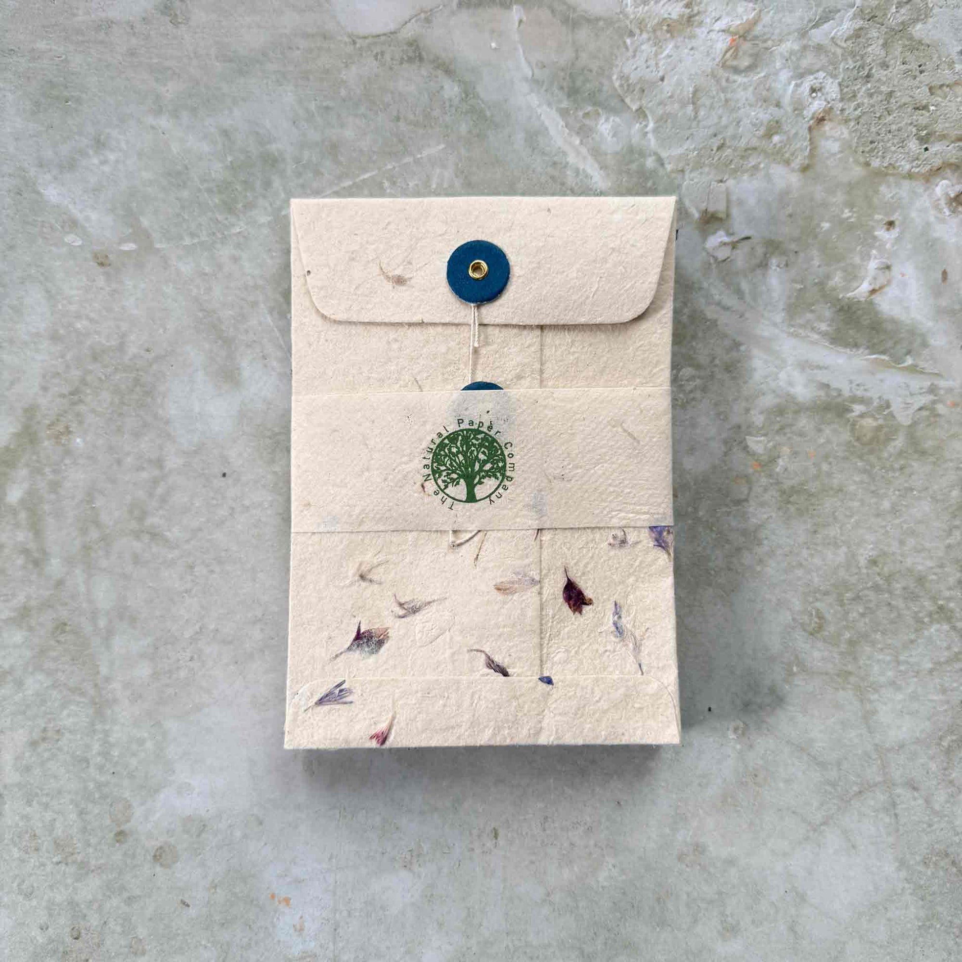 pack of C6 washer envelopes with cornflower petals