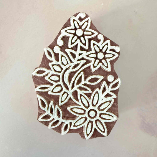 flower pattern wooden stamp 