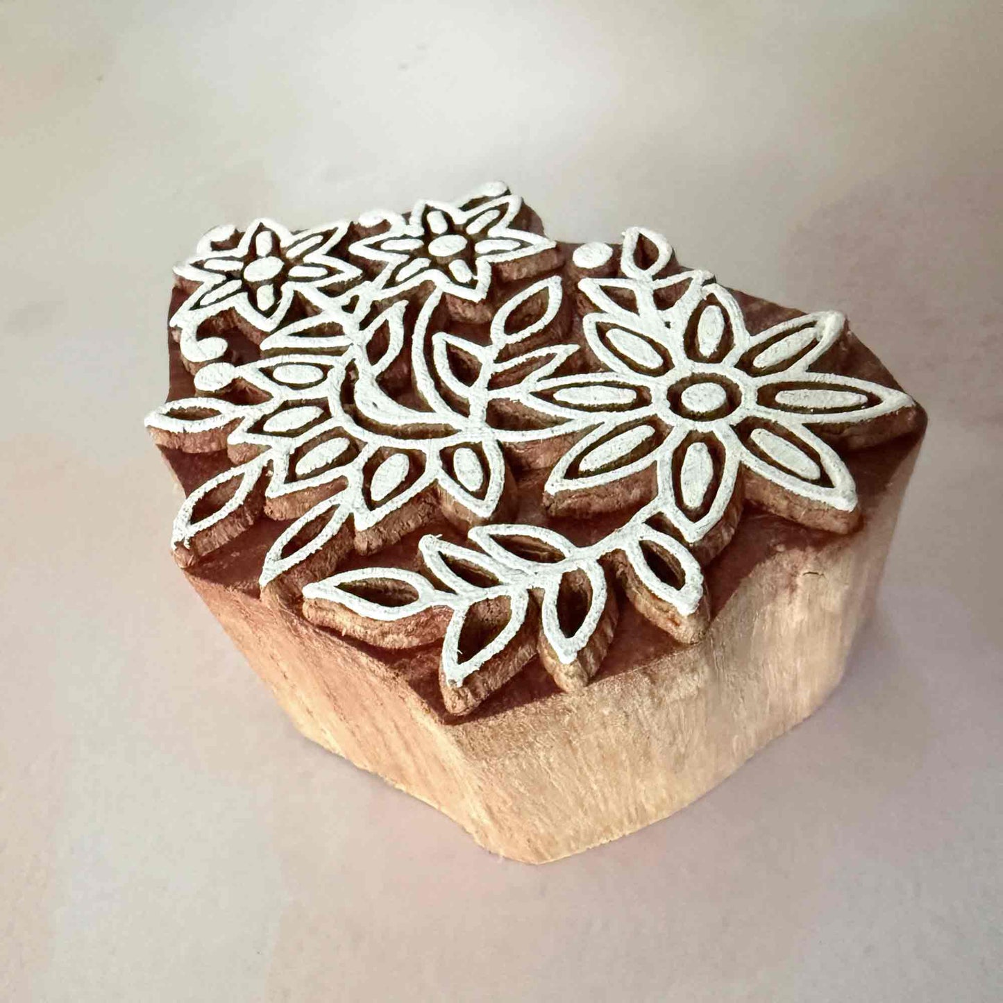 flowery design stamp for printing