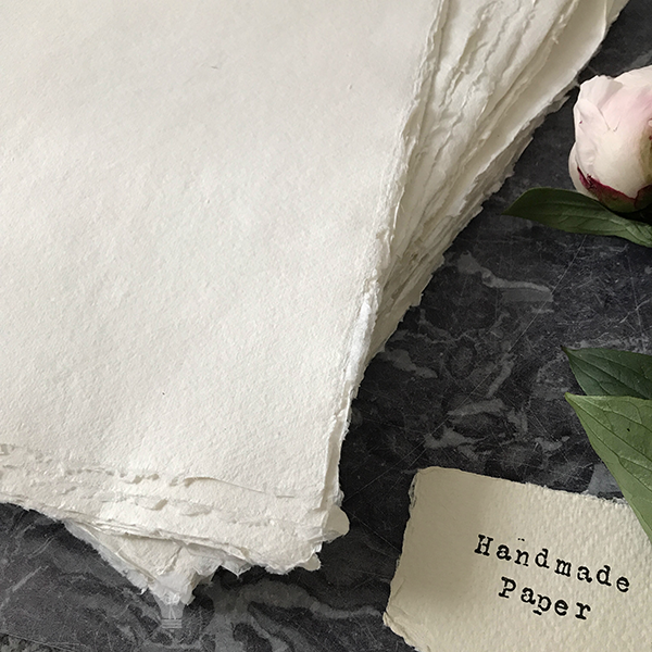 Handmade Paper White handmade paper thenaturalpapercompany   