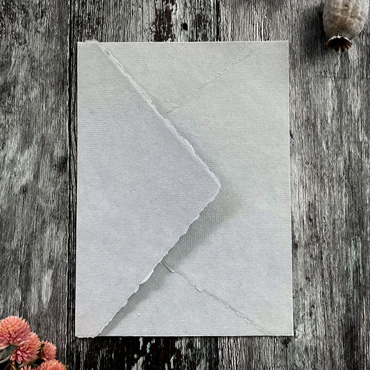 Light Grey Handmade Paper Envelope