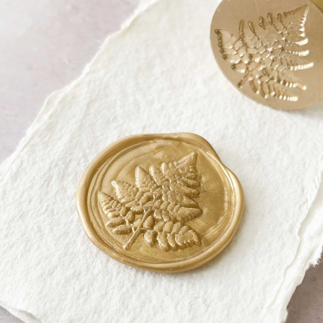 Fern Wax Stamp wax seals thenaturalpapercompany   