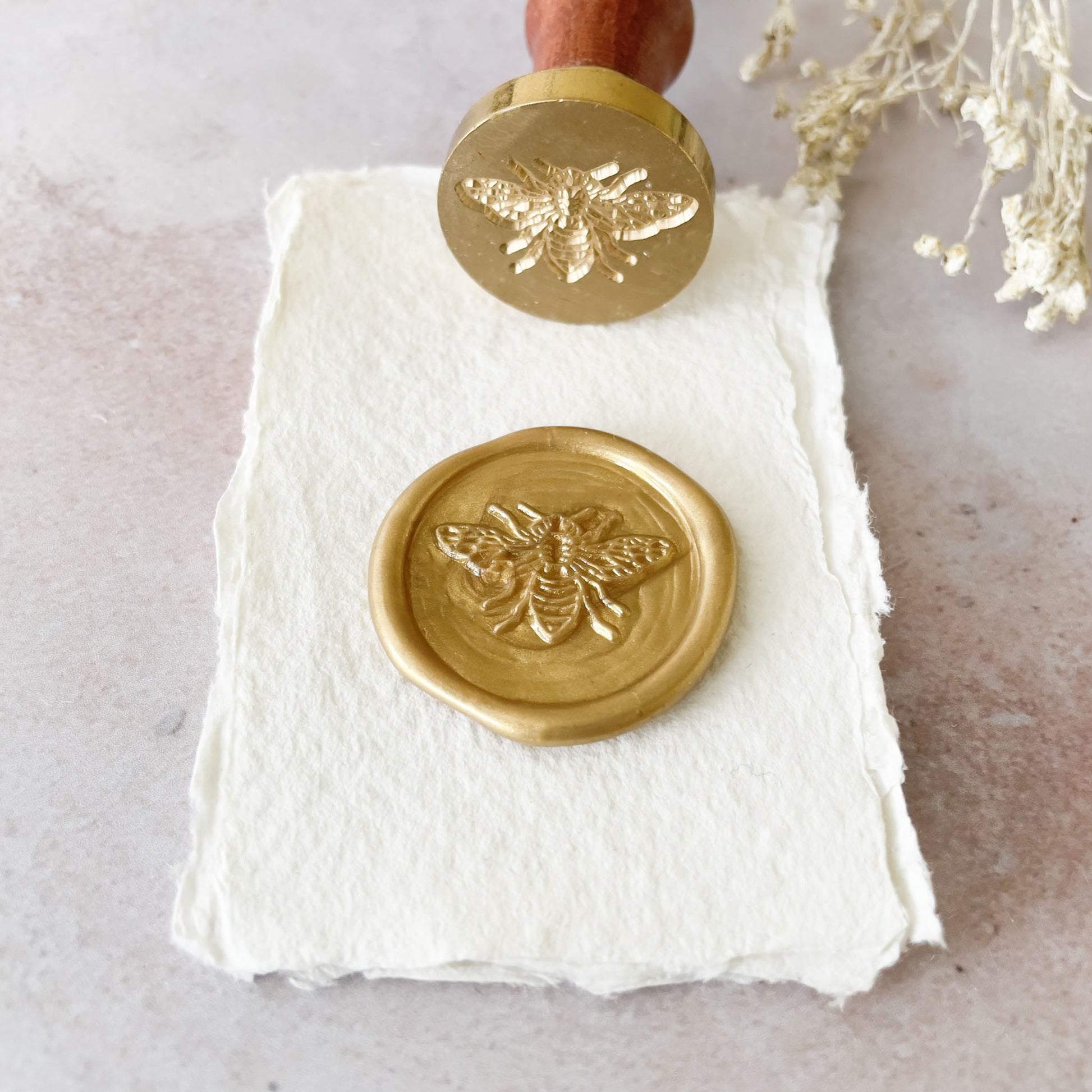 Ready Made Wax Seal Stamp - Customizable Bee Wax Seal Stamp