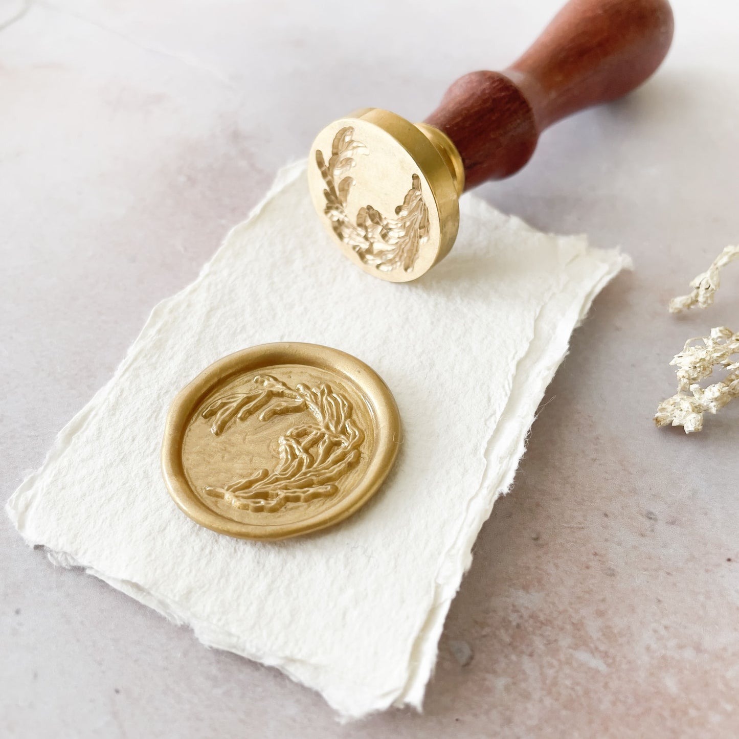 Coastal Wax Stamp in Gold.  wax seals thenaturalpapercompany   