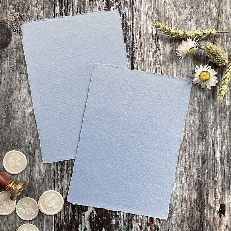 Denim Blue Handmade Card  thenaturalpapercompany   