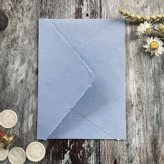 Denim Blue Handmade Paper Envelope