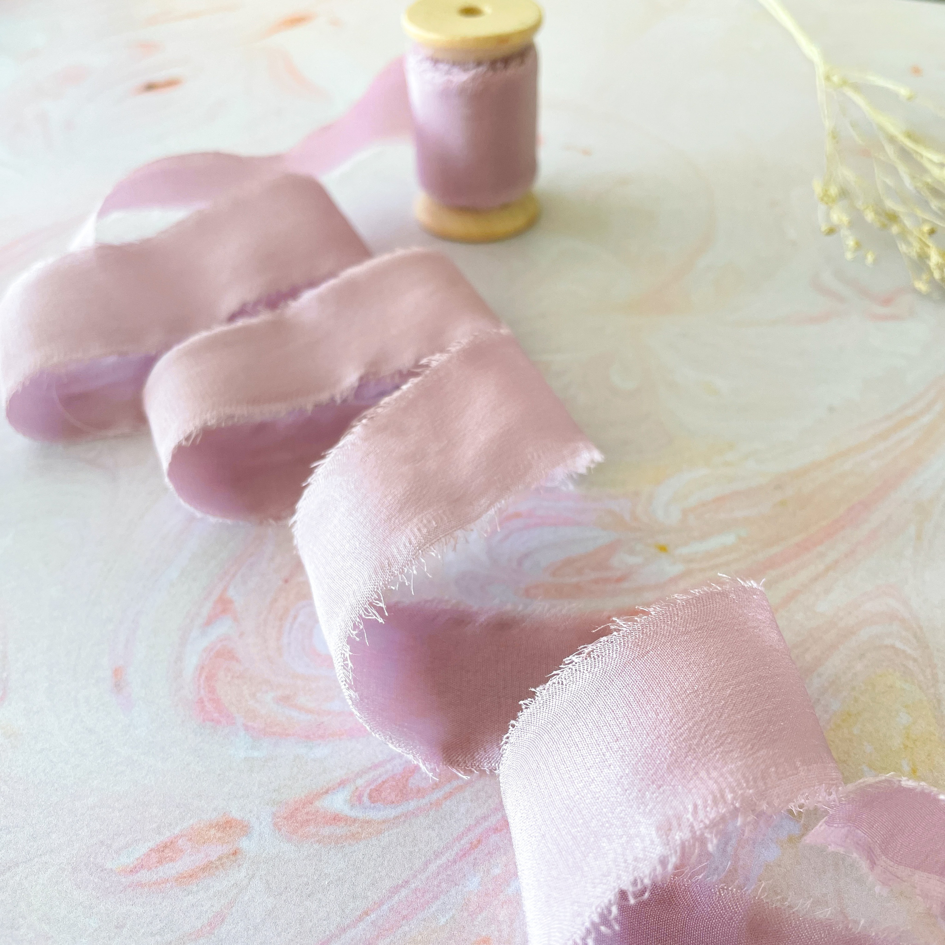 Silk Ribbon in Lilac Art & Crafting Materials thenaturalpapercompany   