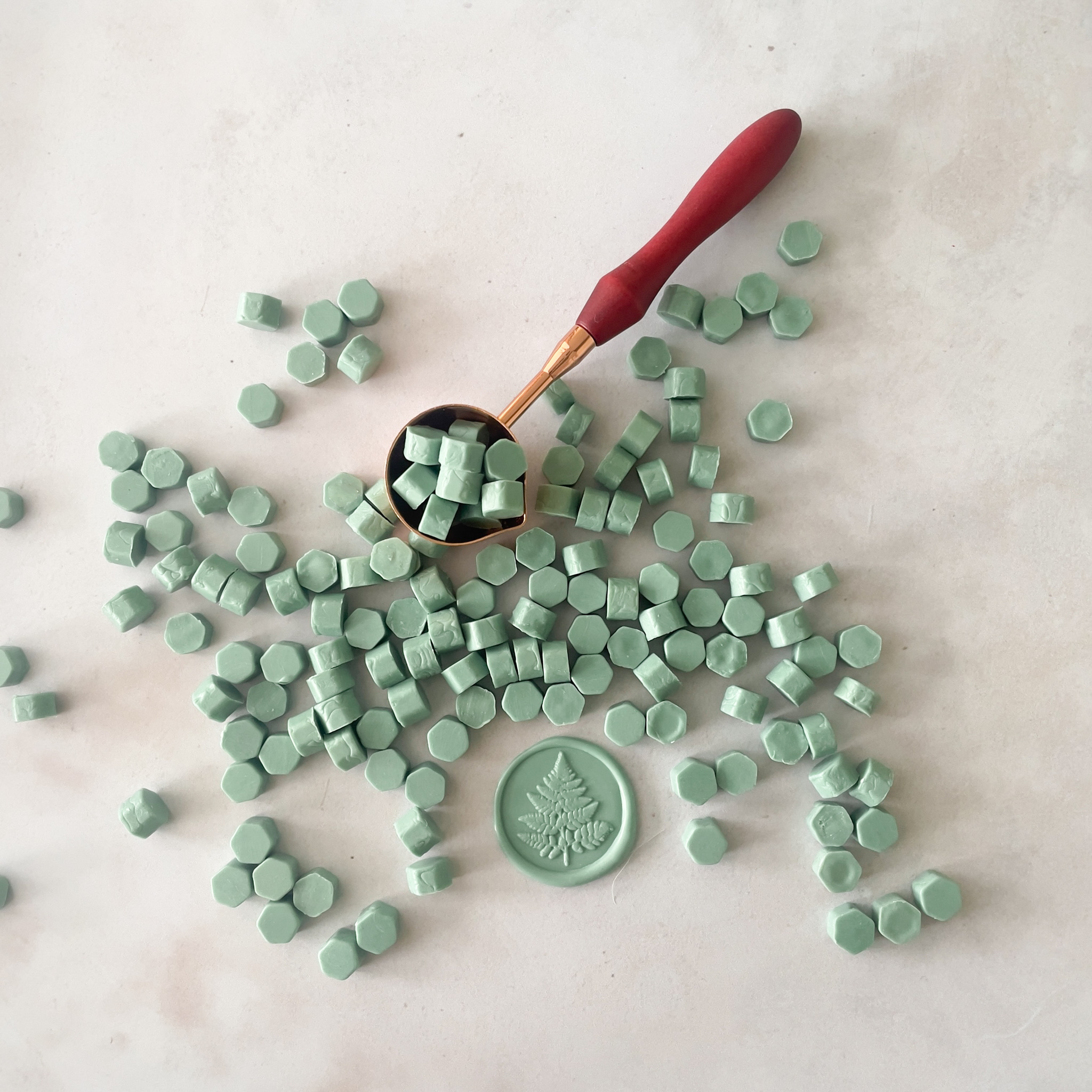 100 Count Poison Apple Green Sealing Wax Beads
