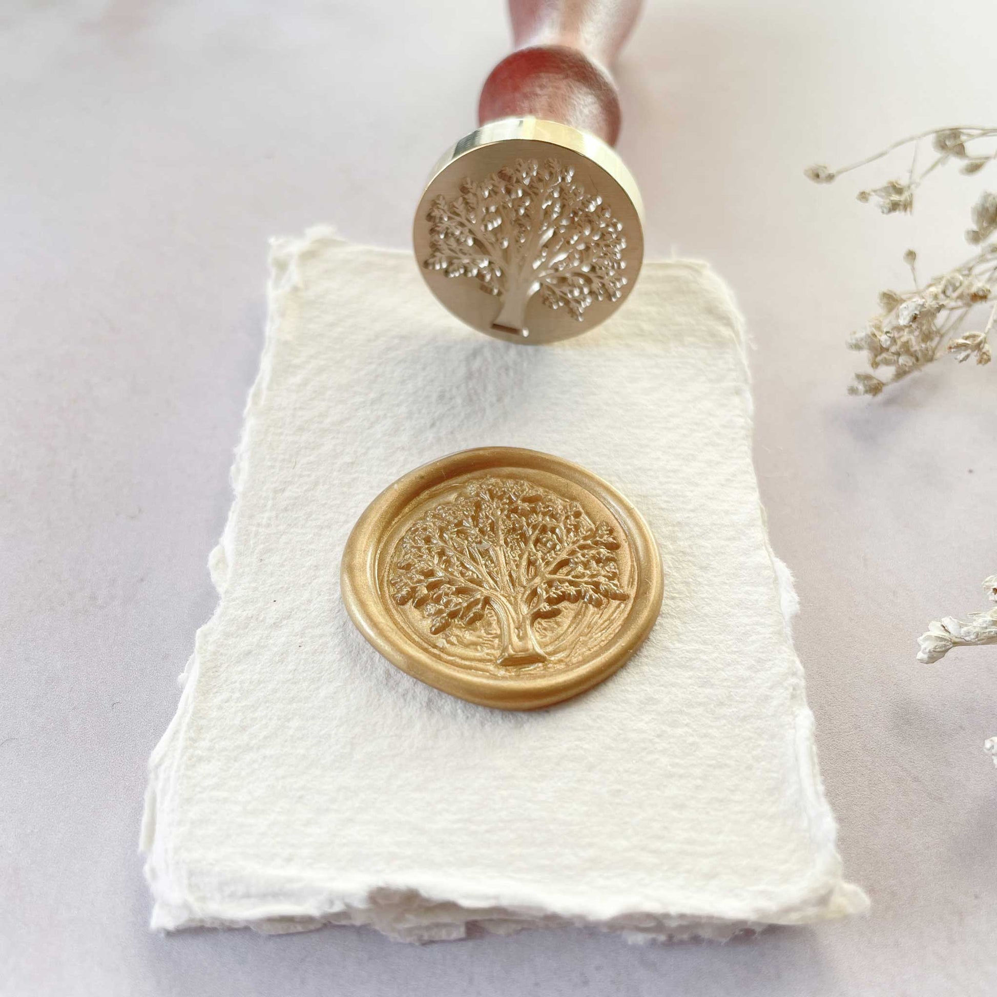 Tree of Life Wax Stamp.  Make wax seals with a tree design.  Nature inspired sealing wax stamp by The Natural Paper Company
