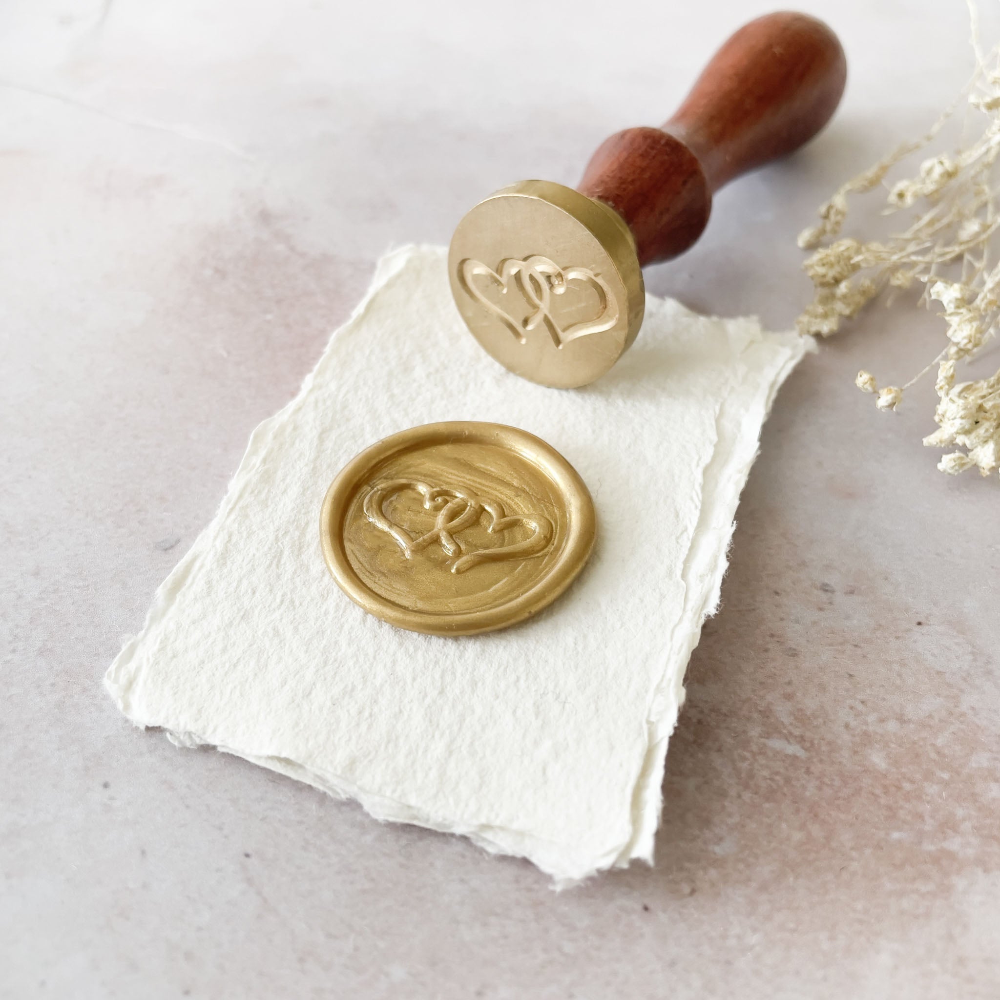 Entwined Heart Wax Stamp thenaturalpapercompany