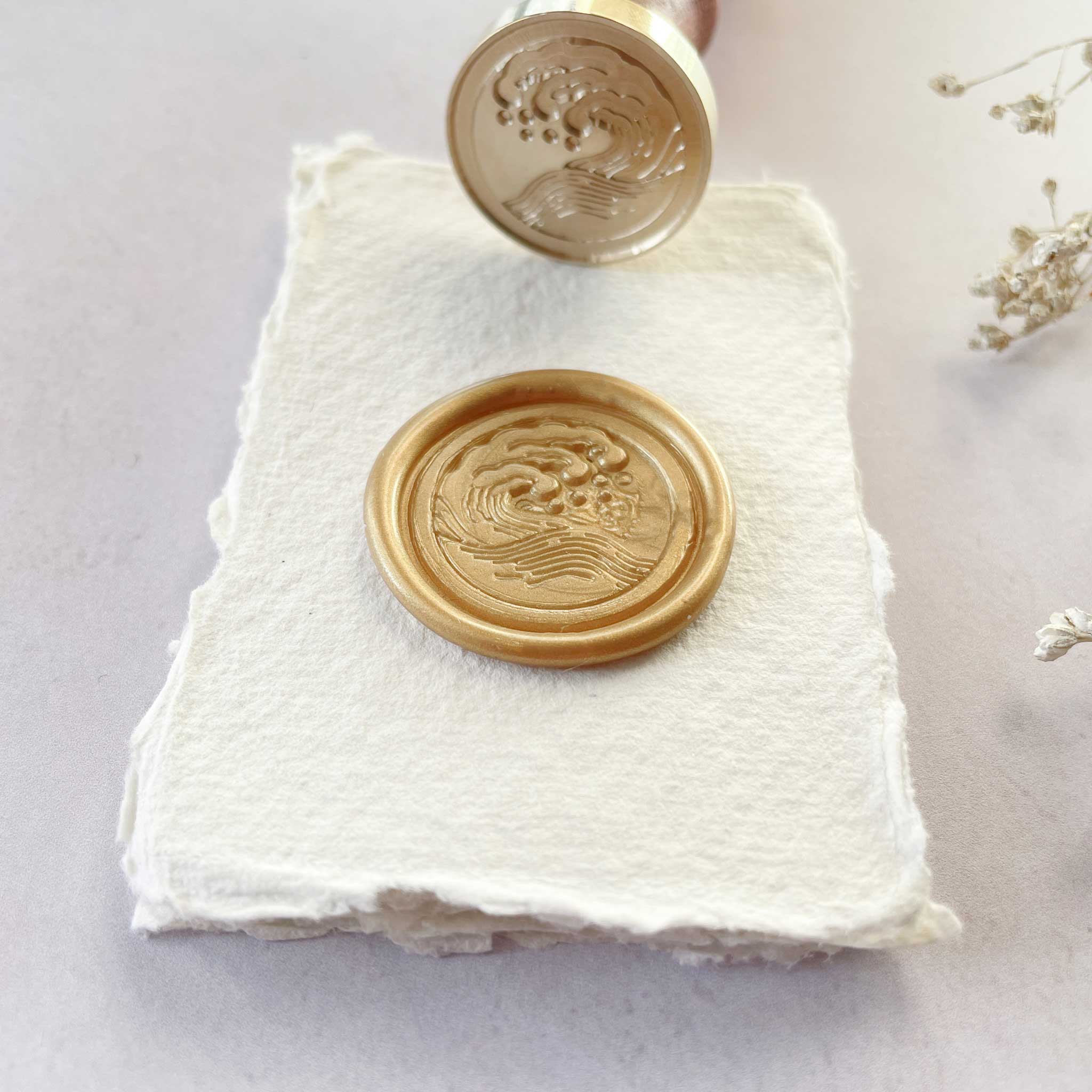 Wave Wax Stamp thenaturalpapercompany